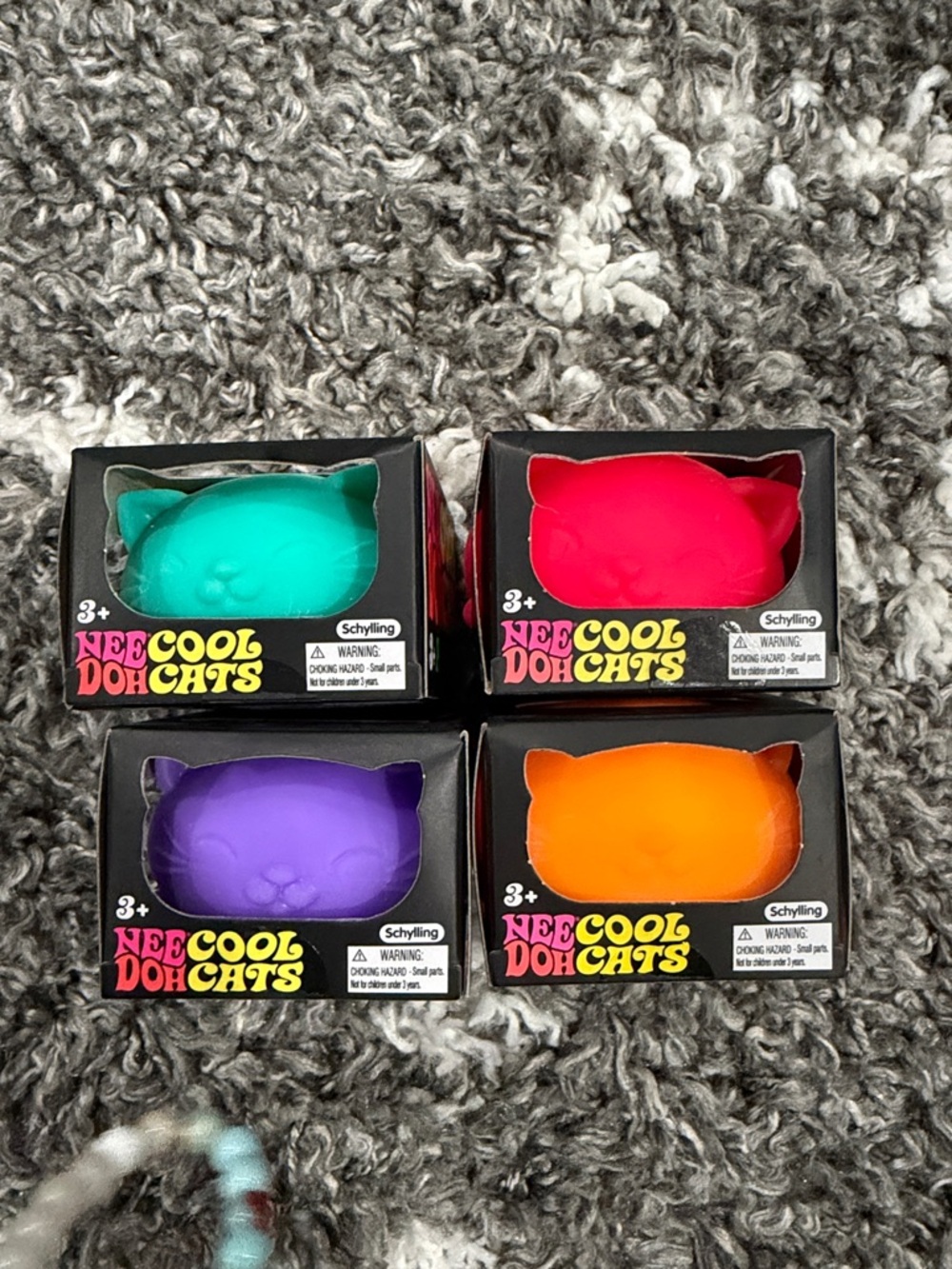 NWT NeeDoh Cool Cats Squishy Cat Stress Sensory Fidget Squeeze Toys Set of 4 - Picture 6 of 6